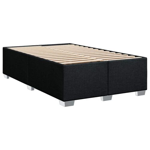 Boxspring krevet s madracem Crna 120 x 200 cm Tkanina - Crna 120 x 200 cm Prošiveno gumbima Cijena