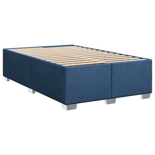 Boxspring krevet s madracem Plava 120 x 200 cm Tkanina - Plava 120 x 200 cm Prošiveno gumbima Cijena