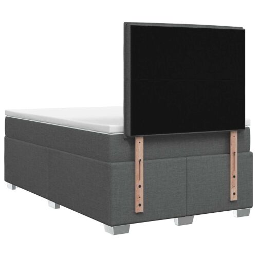 Boxspring krevet s madracem Tamnosiva 120 x 200 cm Tkanina - Tamnosiva 120 x 200 cm Dizajn s rombovima Cijena