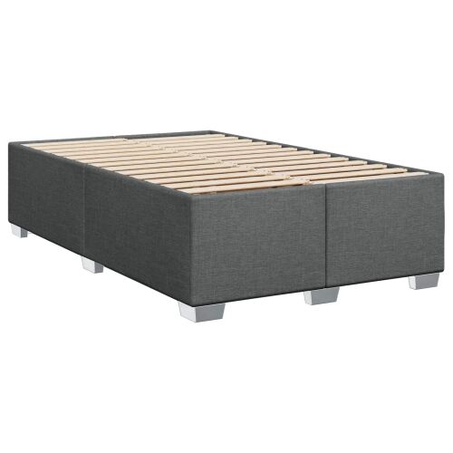 Boxspring krevet s madracem Tamnosiva 120 x 200 cm Tkanina - Tamnosiva 120 x 200 cm Dizajn s rombovima Cijena