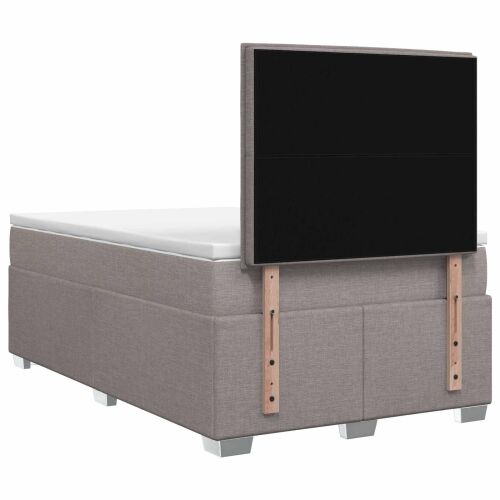 Boxspring krevet s madracem Sivosmeđa 120 x 200 cm Tkanina - Sivosmeđa 120 x 200 cm Dizajn s rombovima Cijena