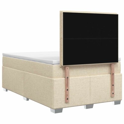 Boxspring krevet s madracem Krem 120 x 200 cm Tkanina - Krem 120 x 200 cm Dizajn s rombovima Cijena