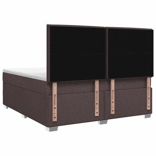 Boxspring krevet s madracem Tamno smeđa 180 x 200 cm Tkanina - Tamno smeđa 180 x 200 cm Dizajn s rombovima Cijena