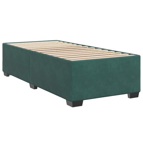 Boxspring krevet s madracem Tamnozelena 90 x 200 cm Baršun - Tamnozelena 90 x 200 cm Kristal s dugmadima Cijena