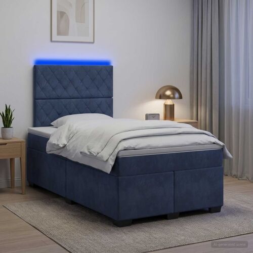 Boxspring krevet s madracem Tamnosiva 120 x 200 cm Baršun - Tamnosiva 120 x 200 cm Kristal s dugmadima Cijena