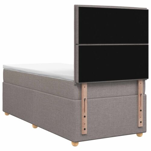 Boxspring krevet s madracem Sivosmeđa 80 x 200 cm Tkanina - Sivosmeđa 80 x 200 cm Dizajn s rombovima Cijena