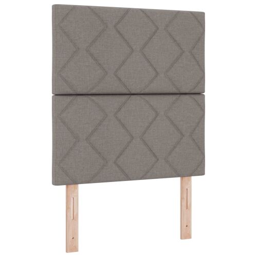 Boxspring krevet s madracem Sivosmeđa 80 x 200 cm Tkanina - Sivosmeđa 80 x 200 cm Dizajn s rombovima Cijena