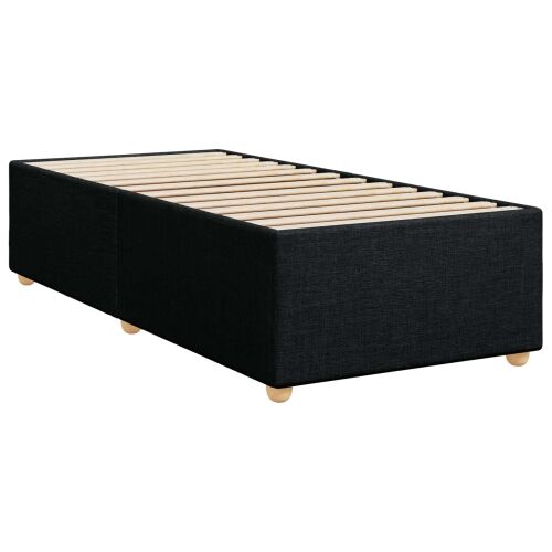 Boxspring krevet s madracem Crna 90 x 200 cm Tkanina - Crna 90 x 200 cm Prošiveno gumbima Cijena
