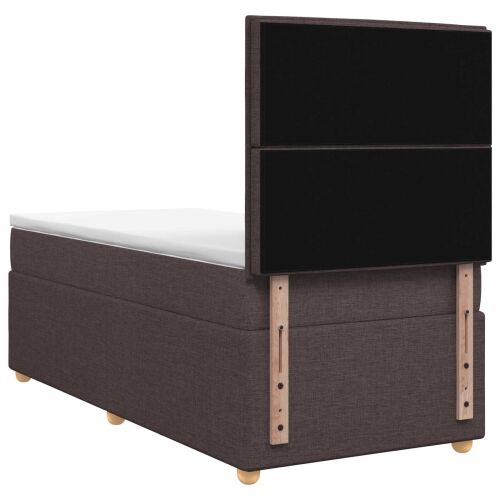 Boxspring krevet s madracem Tamno smeđa 90 x 200 cm Tkanina - Tamno smeđa 90 x 200 cm Dizajn s rombovima Cijena