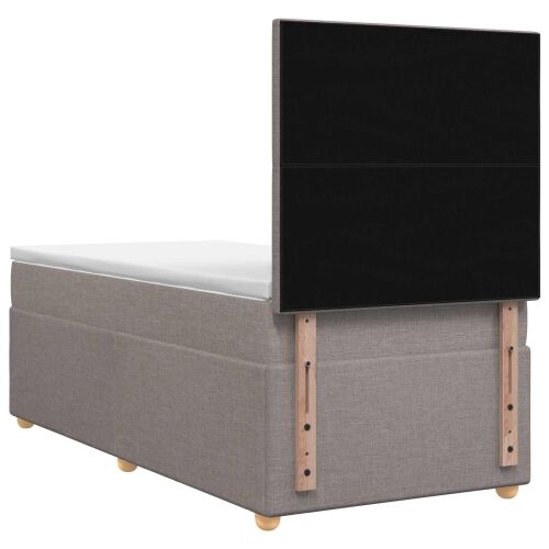 Boxspring krevet s madracem Sivosmeđa 100 x 200 cm Tkanina - Sivosmeđa 100 x 200 cm Prošiveno gumbima Cijena