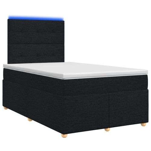 Boxspring krevet s madracem Crna 120 x 190 cm Tkanina - Crna 120 x 190 cm Prošiveno gumbima Cijena