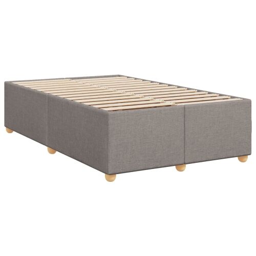 Boxspring krevet s madracem Sivosmeđa 120 x 190 cm Tkanina - Sivosmeđa 120 x 190 cm Prošiveno gumbima Cijena