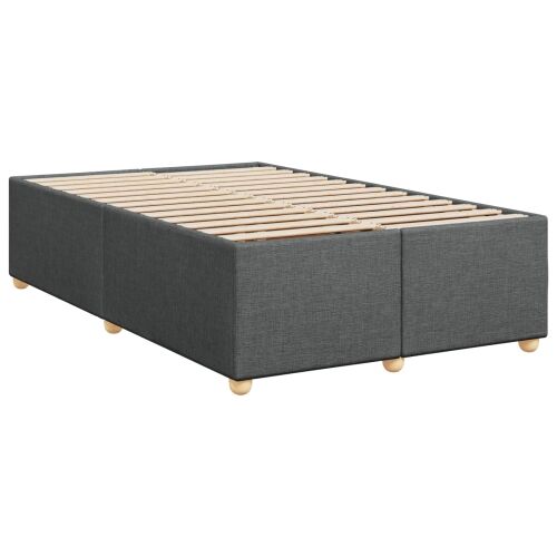 Boxspring krevet s madracem Tamnosiva 120 x 190 cm Tkanina - Tamnosiva 120 x 190 cm Dizajn s rombovima Cijena