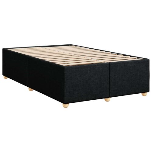 Boxspring krevet s madracem Crna 120 x 200 cm Tkanina - Crna 120 x 200 cm Prošiveno gumbima Cijena