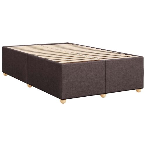 Boxspring krevet s madracem Tamno smeđa 120 x 200 cm Tkanina - Tamno smeđa 120 x 200 cm Prošiveno gumbima Cijena