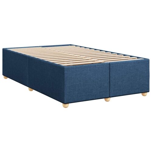 Boxspring krevet s madracem Plava 120 x 200 cm Tkanina - Plava 120 x 200 cm Prošiveno gumbima Cijena