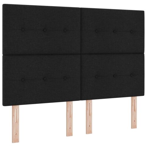 Boxspring krevet s madracem Crna 140 x 190 cm Tkanina - Crna 140 x 190 cm Prošiveno gumbima Cijena