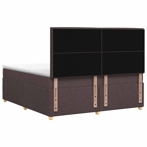 Boxspring krevet s madracem Tamno smeđa 180 x 200 cm Tkanina - Tamno smeđa 180 x 200 cm Dizajn s rombovima Cijena