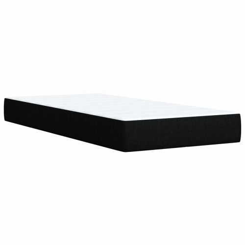 LED okvir za krevet s madracem Crna 90 x 200 cm Tkanina - Crna 90 x 200 cm Prošiveno gumbima Cijena