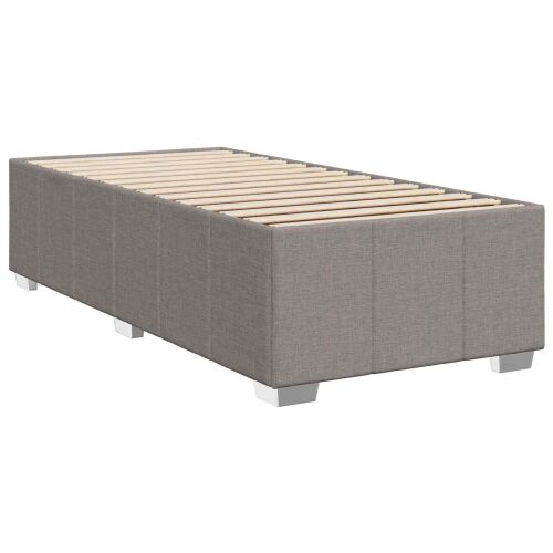 LED okvir za krevet s madracem Sivosmeđa 100 x 200 cm Tkanina - Sivosmeđa 100 x 200 cm Dizajn s rombovima Cijena