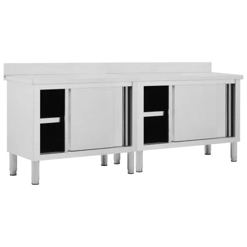 Radni stolovi s kliznim vratima 2 kom 240x50x(95-97)cm cm čelik - 240 x 50 x (95-97) cm 1 240 x 50 x (95-97) cm Cijena