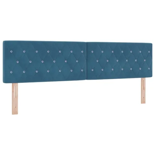 Podesivi krevet s madracem Tamno plava 180 x 200 cm Baršun - Tamno plava 180 x 200 cm Kristal s dugmadima Cijena