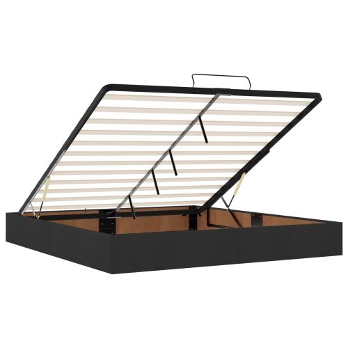 Krevet od pjene s madracem i LED-om Crna 180 x 200 cm Tkanina - Crna 180 x 200 cm Prošiveno gumbima Cijena