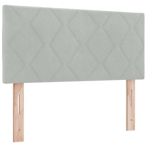 Krevet od pjene s madracem i LED-om Svjetlosiva 120 x 200 cm - Svjetlosiva 120 x 200 cm Dizajn s rombovima Cijena