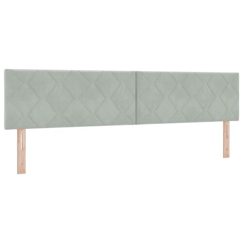 Krevet od pjene s madracem i LED-om Svjetlosiva 200 x 200 cm - Svjetlosiva 200 x 200 cm Dizajn s rombovima Cijena