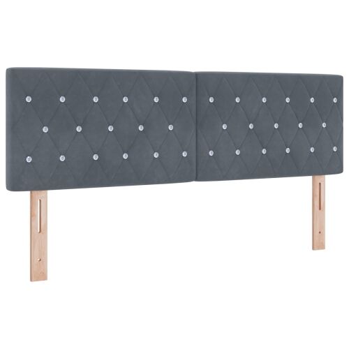 Krevet od pjene s madracem i LED-om Tamnosiva 160 x 200 cm - Tamnosiva 160 x 200 cm Kristal s dugmadima Cijena