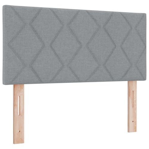 Podesivi krevet s madracem Svjetlosiva 120 x 200 cm Tkanina - Svjetlosiva 120 x 200 cm Dizajn s rombovima Cijena