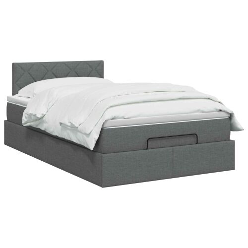 Krevet od pjene s madracem i LED-om Tamnosiva 120 x 190 cm - Tamnosiva 120 x 190 cm Dizajn s rombovima Cijena