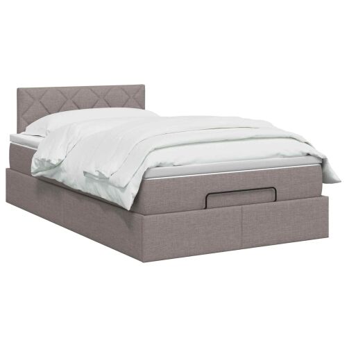 Krevet od pjene s madracem i LED-om Sivosmeđa 120 x 190 cm - Sivosmeđa 120 x 190 cm Dizajn s rombovima Cijena