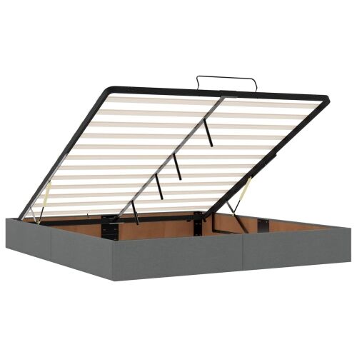 Krevet od pjene s madracem i LED-om Tamnosiva 200 x 200 cm - Tamnosiva 200 x 200 cm Dizajn s rombovima Cijena