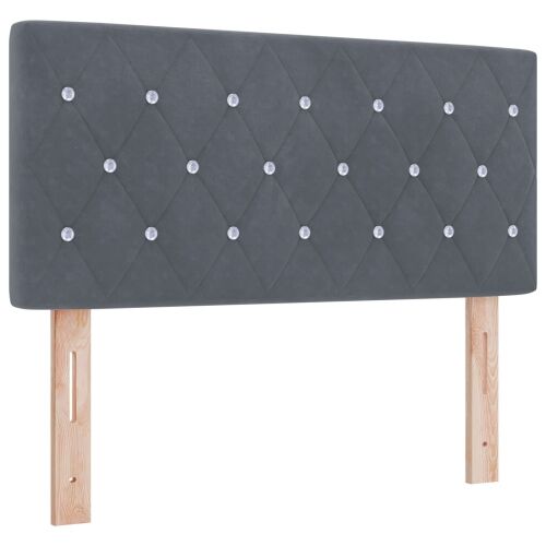 Krevet od pjene s madracem i LED-om Tamnosiva 120 x 190 cm - Tamnosiva 120 x 190 cm Kristal s dugmadima Cijena