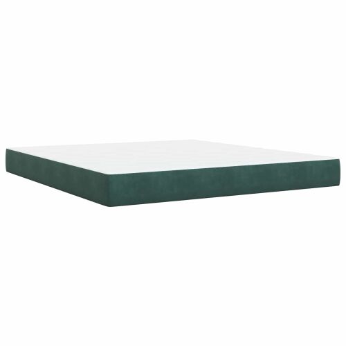 Krevet od pjene s madracem i LED-om Tamnozelena 180 x 200 cm - Tamnozelena 180 x 200 cm Kristal s dugmadima Cijena