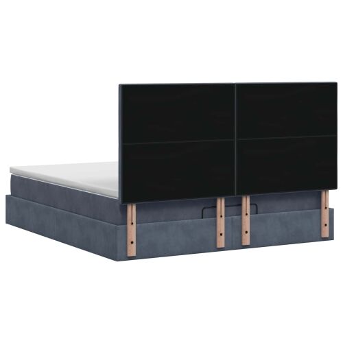 Krevet od pjene s madracem i LED-om Tamnosiva 160 x 200 cm - Tamnosiva 160 x 200 cm Dizajn s rombovima Cijena