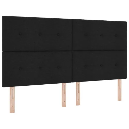 Krevet od pjene s madracem i LED-om Crna 180 x 200 cm Tkanina - Crna 180 x 200 cm Prošiveno gumbima Cijena