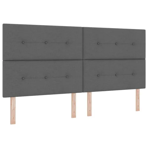 Krevet od pjene s madracem i LED-om Tamnosiva 200 x 200 cm - Tamnosiva 200 x 200 cm Prošiveno gumbima Cijena