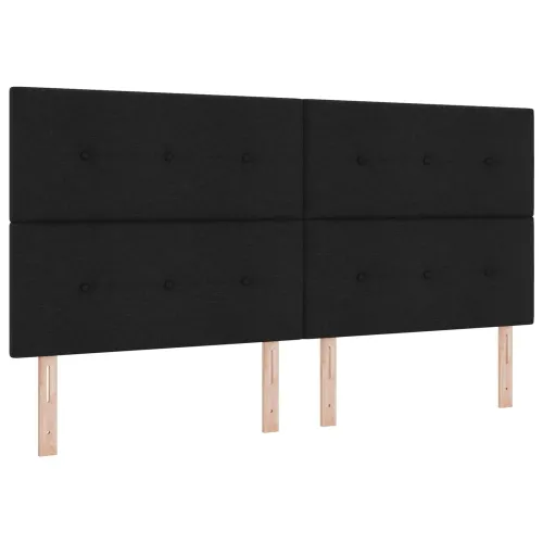 Krevet od pjene s madracem i LED-om Crna 200 x 200 cm Tkanina - Crna 200 x 200 cm Prošiveno gumbima Cijena