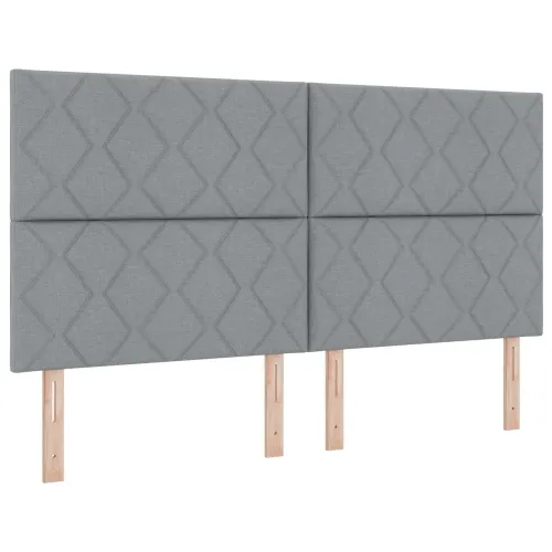 Krevet od pjene s madracem i LED-om Svjetlosiva 180 x 200 cm - Svjetlosiva 180 x 200 cm Dizajn s rombovima Cijena
