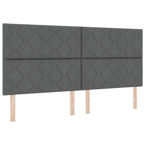 Krevet od pjene s madracem i LED-om Tamnosiva 200 x 200 cm - Tamnosiva 200 x 200 cm Dizajn s rombovima Cijena