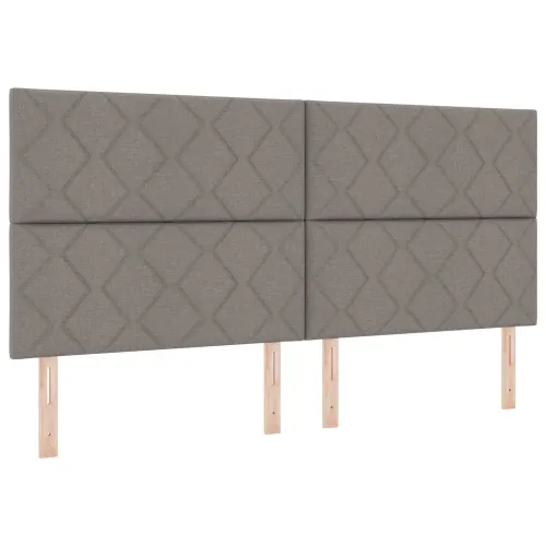 Krevet od pjene s madracem i LED-om Sivosmeđa 200 x 200 cm - Sivosmeđa 200 x 200 cm Dizajn s rombovima Cijena