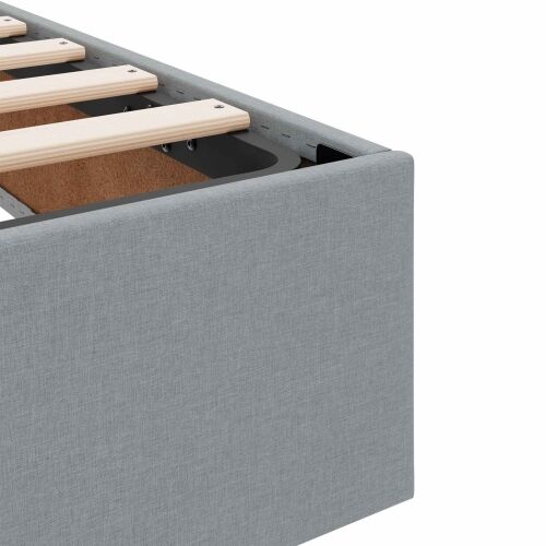 Krevet s od storage s uzglavljem 2 kom. Svjetlosiva Lažna koža - Svjetlosiva 200 x 200 cm Dizajn s rombovima Cijena
