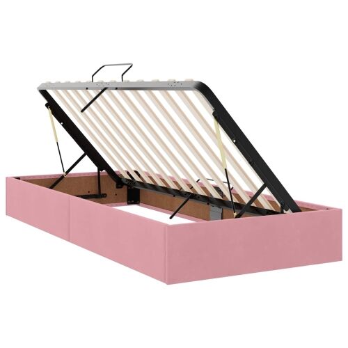 Krevet s od storage s uzglavljem 2 kom. Ružičasta - Ružičasta 180 x 200 cm Kristal s dugmadima Cijena