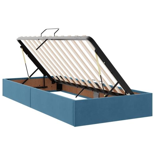 Krevet s od storage s uzglavljem 2 kom. Tamno plava - Tamno plava 200 x 200 cm Kristal s dugmadima Cijena