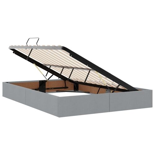 LED krevet za pohranu s madracem Svjetlosiva 160 x 200 cm - Svjetlosiva 160 x 200 cm Dizajn s rombovima Cijena