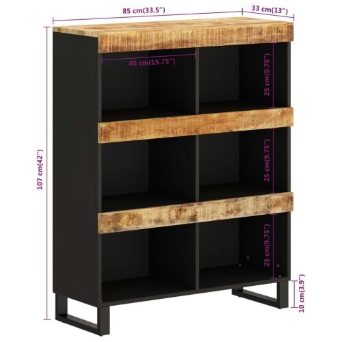 Bočni ormarić 85 x 33 x 107 cm od masivnog drva manga - Svjetlosmeđa 1 Svjetlosmeđa Cijena