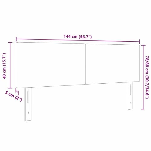 Uzglavlje Tamno siva 144 cm Kordura tekstil - Tamno siva 140 cm Nizak uzglavlju Cijena