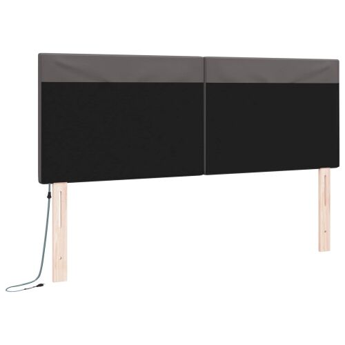 LED glava kreveta Siva 144 cm Lažna koža - Siva 140 cm Cijena